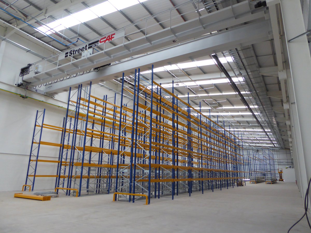 Racks at new assembly hub #cafrail #engineering #rail #rollingstock #trains #Wales #Newport