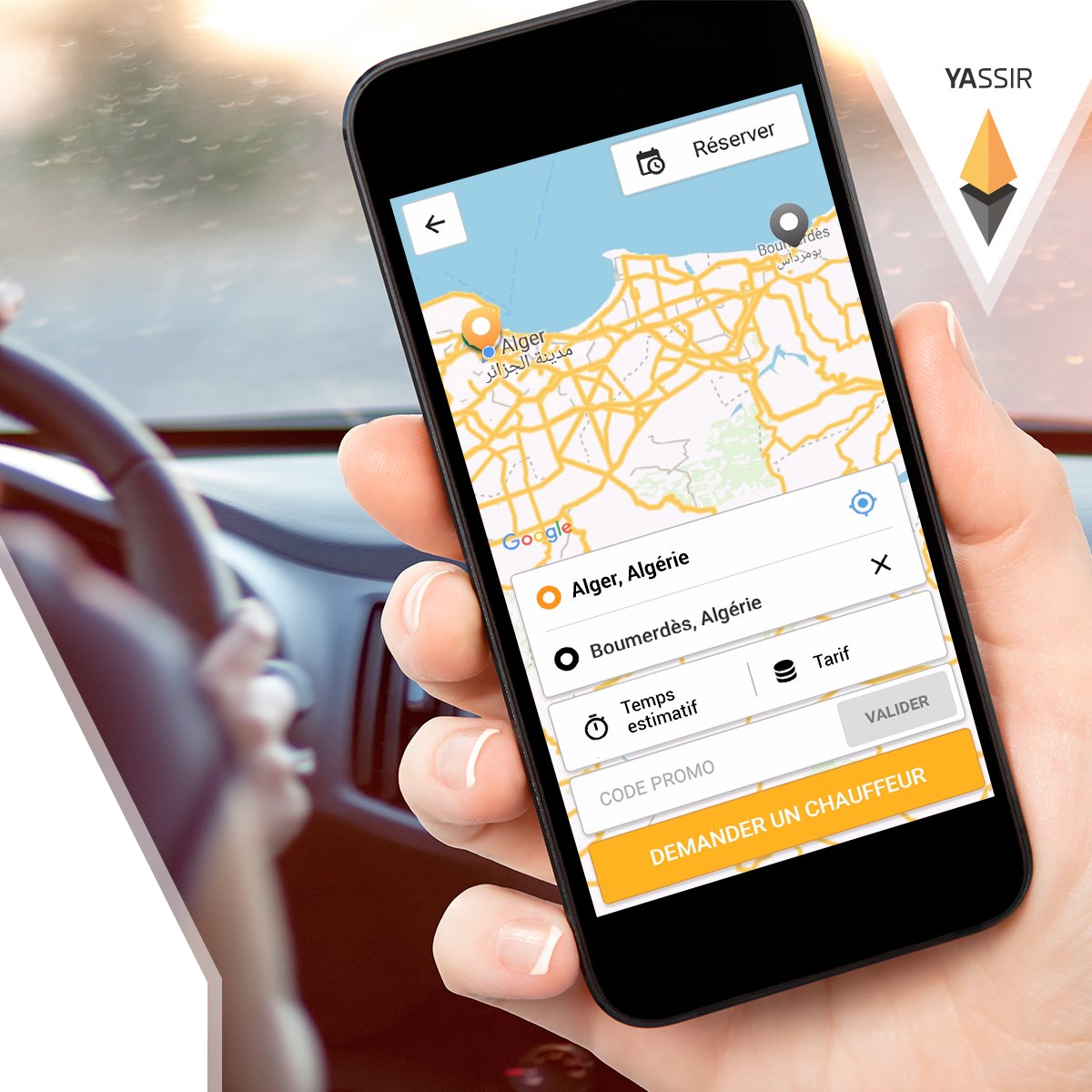 Savez vous qu’avec YAssir vous pouvez vous déplacer facilement même entre les Wilayas ! 
Par exemple : vous habitez à Alger et vous voulez vous déplacer à Boumerdes vous n’avez qu’ à cliquer sur votre application de transport  Voyagez en toute sécurité avec YAssir. 🙂