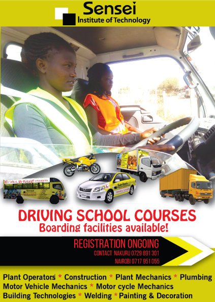Senseitraining's tweet image. Driving skills are one of those which is a must have for any adult. Train with us at any of put campuses. Nairobi &amp;amp; Nakuru #SenseiTech #GreatSkills4GreatFutures
