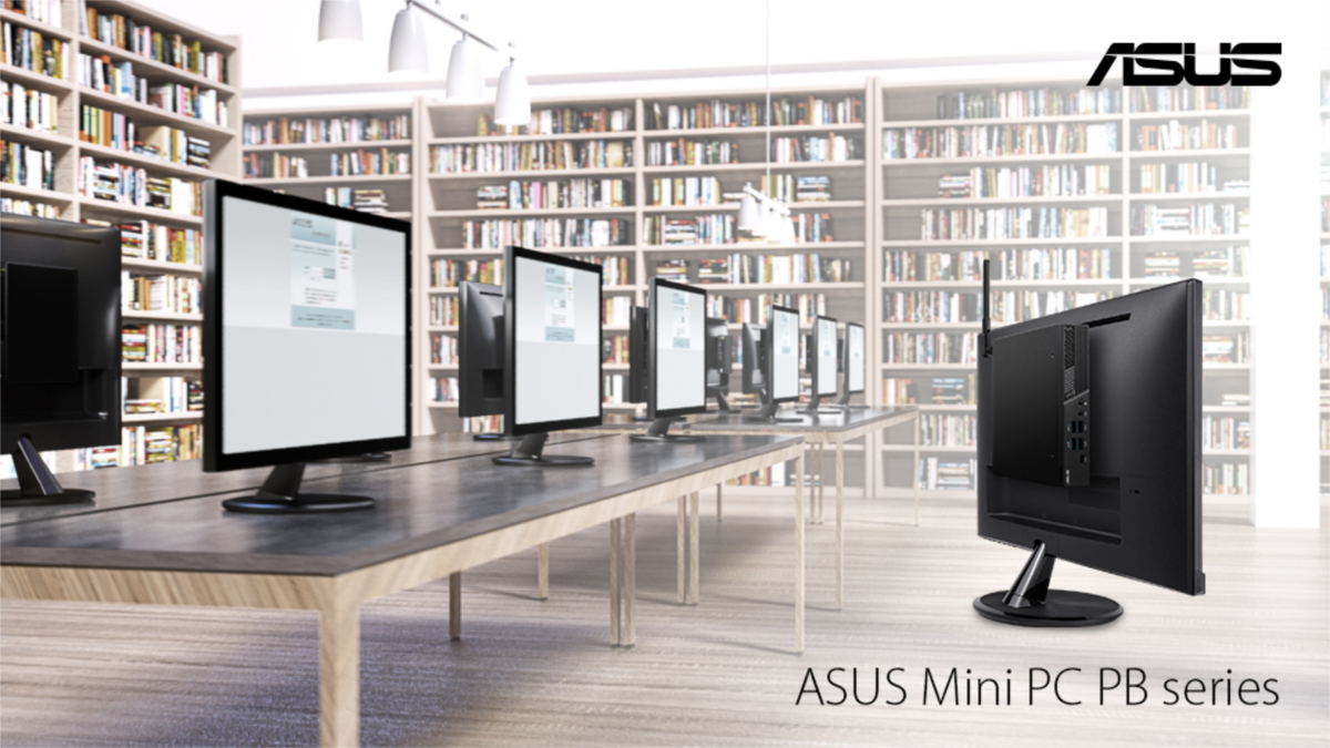 ASUSUK's tweet photo. Slim, smart and silent computing. Exactly what you need in a library or hospital. #ASUSMiniPC #PBseries Watch the video: https://t.co/YFVHqdOuEW 
Learn more at: https://t.co/CAZc1wxHiN https://t.co/UpIpvzNpaP