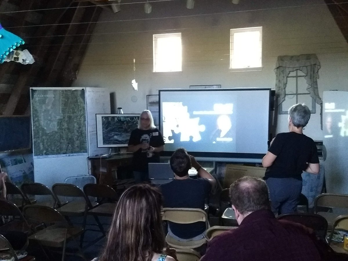 GSoW_team's tweet photo. @SusanGerbic is in #Kitsap to talk about #GSoW on her #AboutTimetour. Really cool! #abouttime #KitsapSkeptics https://t.co/lmaXUkWdxx