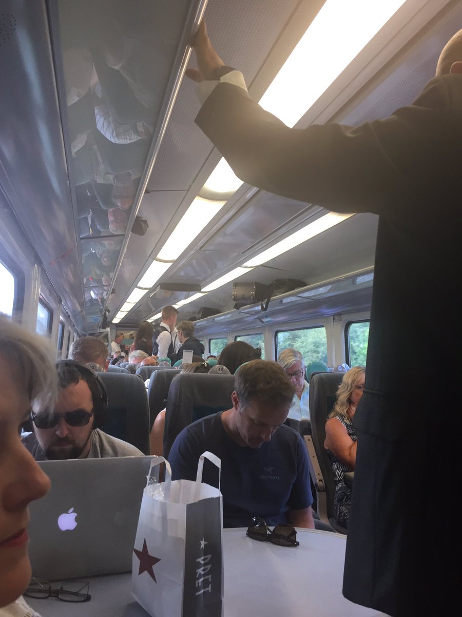 TriciaJones18's tweet photo. @ArrivaTW train is over crowded, thought we paid £63 for seats not to be packed like sardines. Bring on @KeolisAmeyWales take over! https://t.co/8XbUCWKZ41