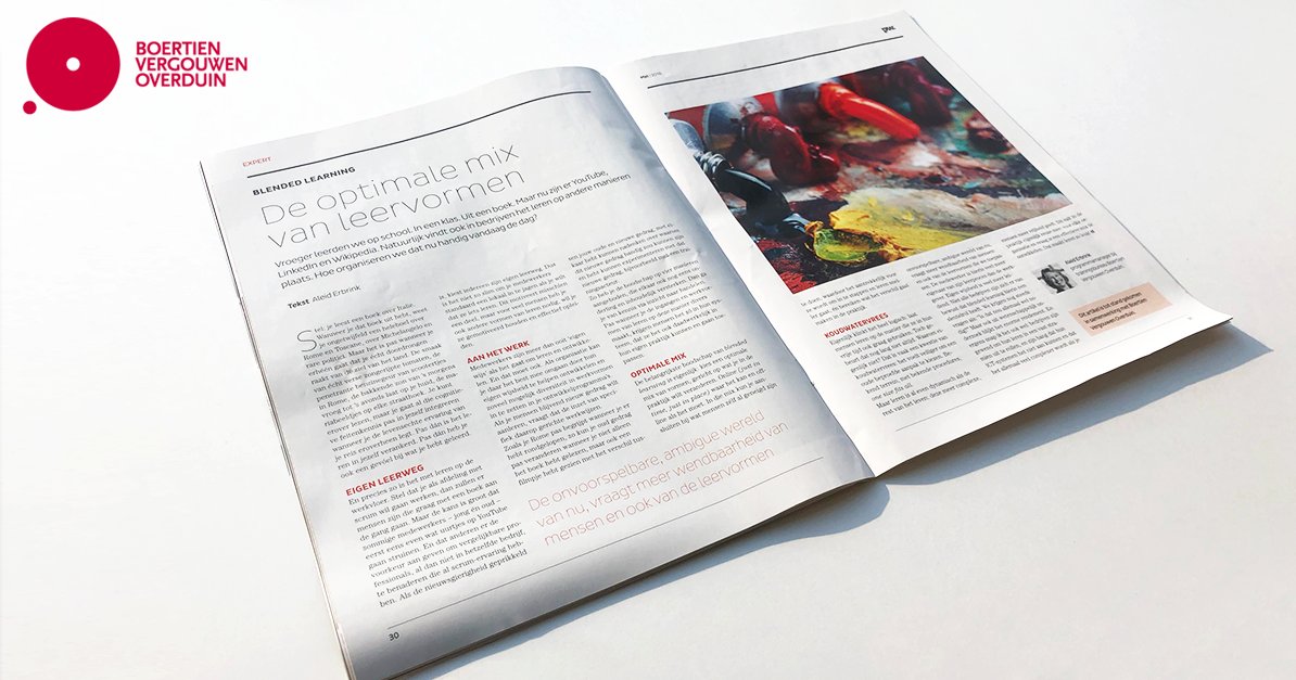#Blendedlearning is eigenlijk niets anders dan het mengen van #leervormen. Maar waarom werkt zo’n combinatie beter? Onze programmamanager <a href="/AleidErbrink/">Aleid Erbrink</a> legt het uit in dit interview met <a href="/PWredactie/">PW.</a>: bit.ly/2K2dmac