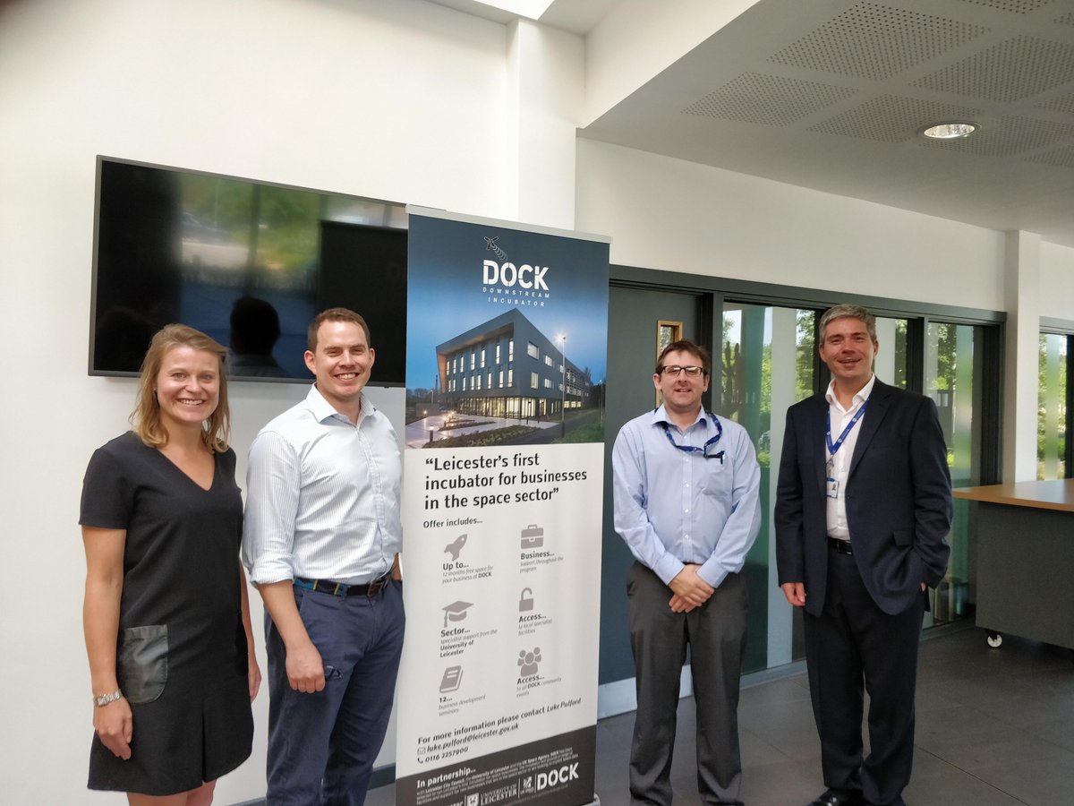 Our team alongside leading academics in the space sector from <a href="/uniofleicester/">University of Leicester</a>. Looking forward to #freecakefriday tomorrow <a href="/LeicInnovation/">University of Leicester Services for Business</a>  - a great way to connect with the innovation team and build relationships in the ecosystem!