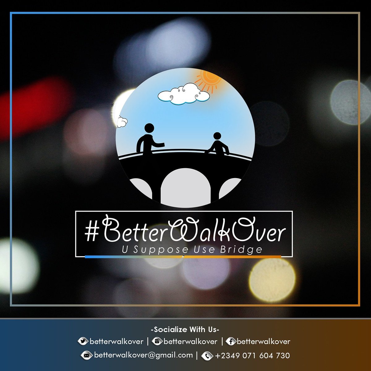 BetterWalkOver's tweet photo. Introducing...
Now the movement is in motion anticipate!!!
.
#betterwalkover #bridge #bridges #lagosbridge #lekkibridge #zebracrossing
#death #roadaccident #dontcross #ekobits #poise #poisenigeria #richie_rex #jm_edia #fera_phix https://t.co/Hi9gIZHlzY