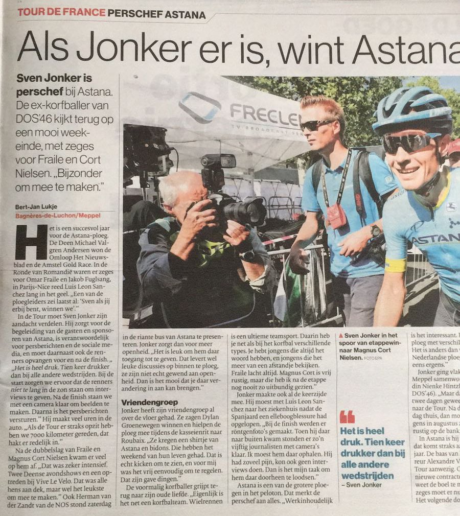 We missen je nog steeds in ons team <a href="/SvenJonker/">Sven Jonker</a>, maar snappen het ergens wel... 🤔🚴. Good job!
