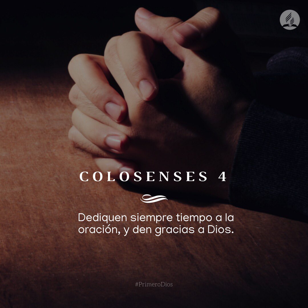 Pr_JaimePerez's tweet image. #Cl4|
La oración nos acerca a Dios, nos muestra su voluntad, nos llena de poder para obrar y para anunciar a Jesús.

“Perseverad en #oración, en acción de gracias; #orando para que el Señor nos abra puerta para la palabra, a fin de dar a conocer a Cristo” v2,3.
#rpsp
#PrimeroDios