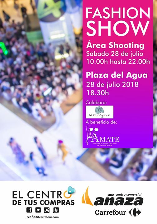 EmprendeModaTF's tweet photo. Este 28 de julio a las 18:30h. muchos de los diseñadores de #EmprendeModaTfe presentan sus colecciones en la pasarela Fashion Show. Mado Vigarok, María Hurtado, Farobag, Abuela Lala, Abissi, Artaps, Arquímedes Llorens...En el Carrefour de Añaza a beneficio de Ámate. https://t.co/Kv2cIWPPUX