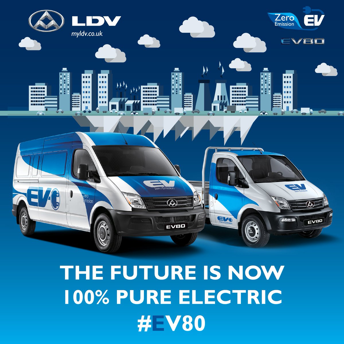 Saicmaxus_uk's tweet image. Pure Electric EV80. LDV EV80 Full electric Vans available for immediate delivery. 120 Mile range, 1.5hour charging time, high capacity Lithium Ion Battery, a 56kW battery, 92kW Motor, it’s a no brainer! Find your nearest LDV EV Dealer - myldv.co.uk