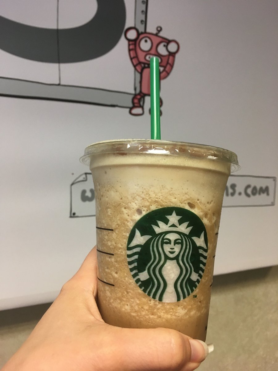 PCS_Emma's tweet photo. Even Robots need a Frappe in this heat to keep cool!!! #BeLikePCS #Loveafrappe https://t.co/rCOJMFi139