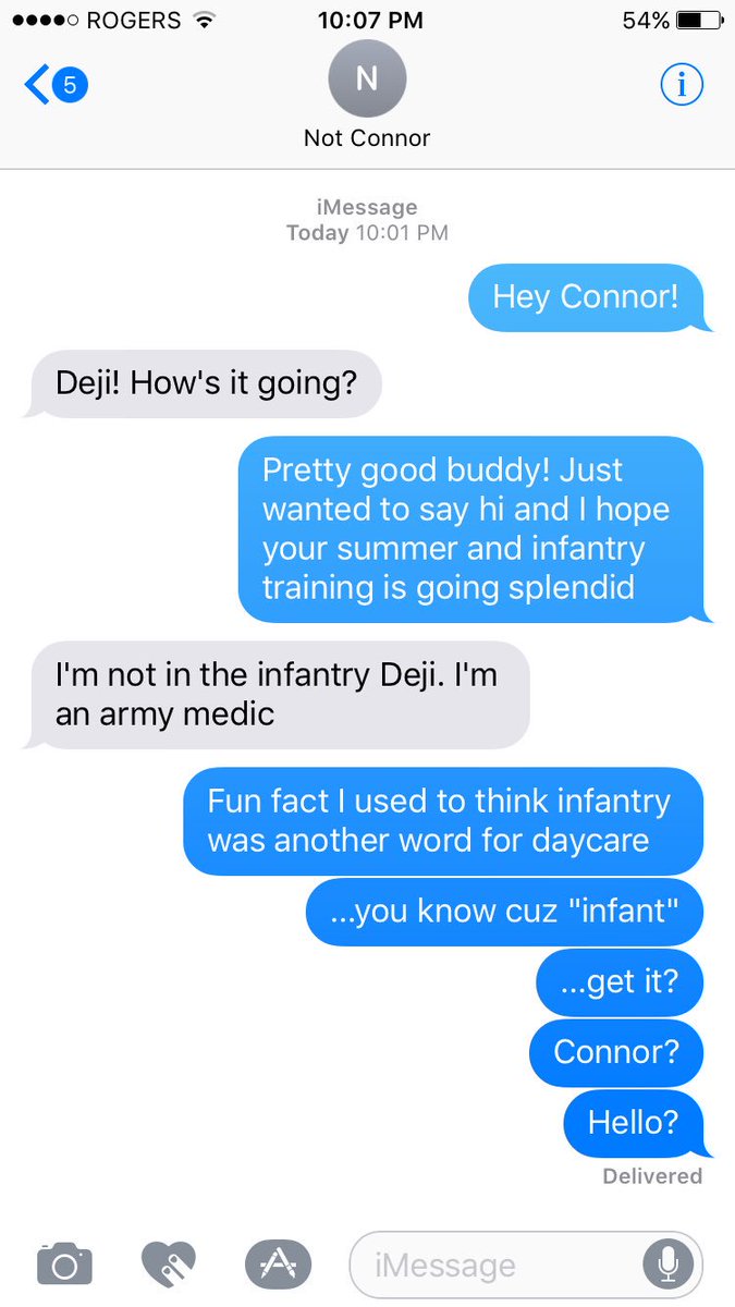 Connor and I had an intriguing conversation.