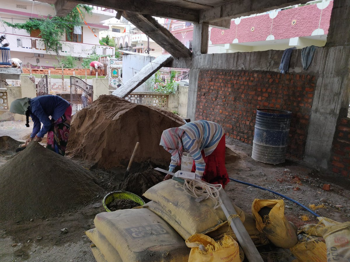 Sir, Brick masonry is in progress for Construction of Community hall  in Bhavani nagar in Nacharam ward-06 of Kapra Circle-01 l,GHMC. <a href="/GHMCOnline/">GHMC</a> <a href="/ZC_LBNagar/">Zonal Commissioner, LB Nagar Zone, GHMC</a> <a href="/DC_Kapra/">DC_Kapra</a> <a href="/EE_Kapra/">Executive Engg LB Nagar</a> <a href="/Dyee2K/">DyEE2_Kapra</a>
