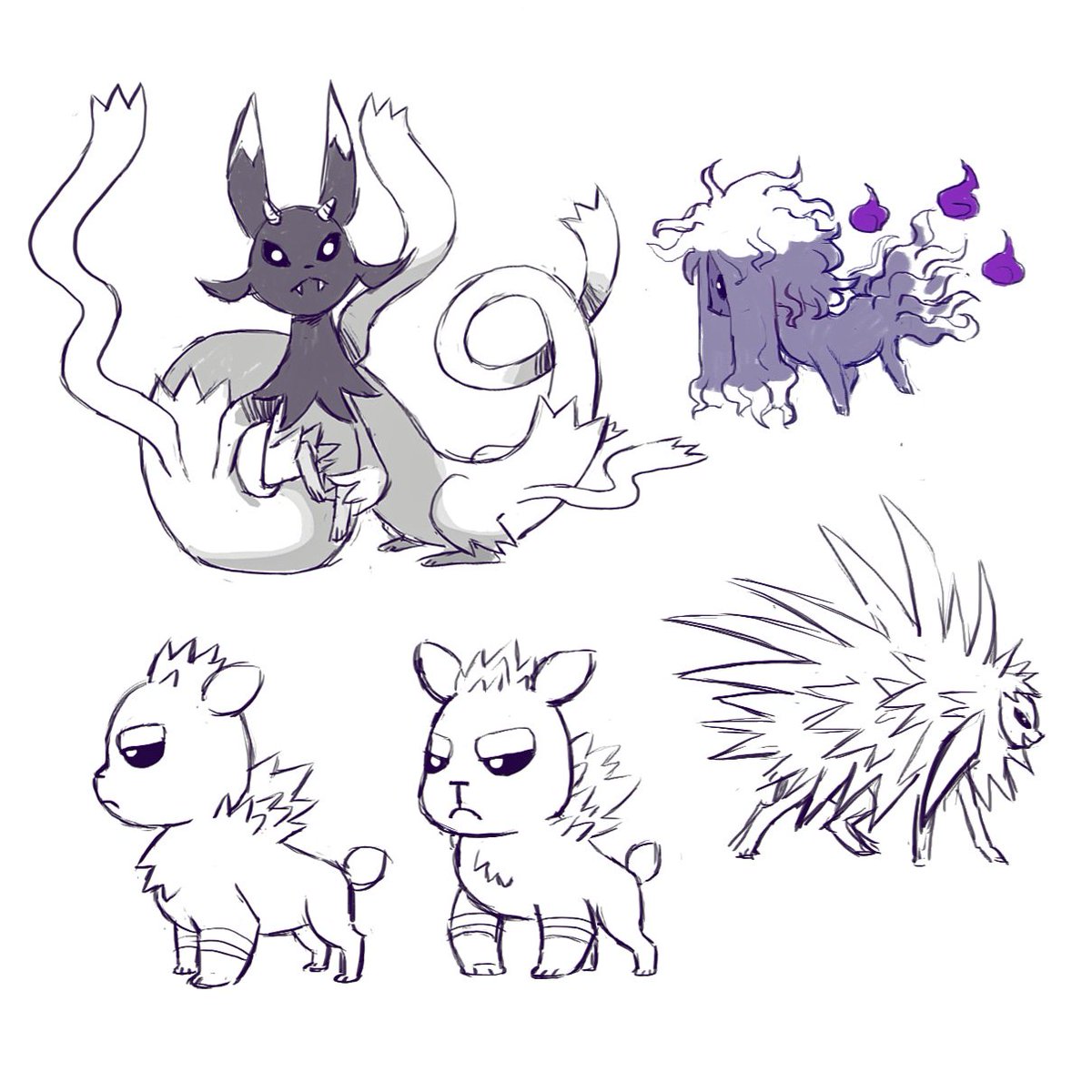 frenchteapot's tweet photo. Eeveelution ideas! I'd love a new one. #eeveelution #fakemon #eevee #pokemon https://t.co/X4GEzq29Yu