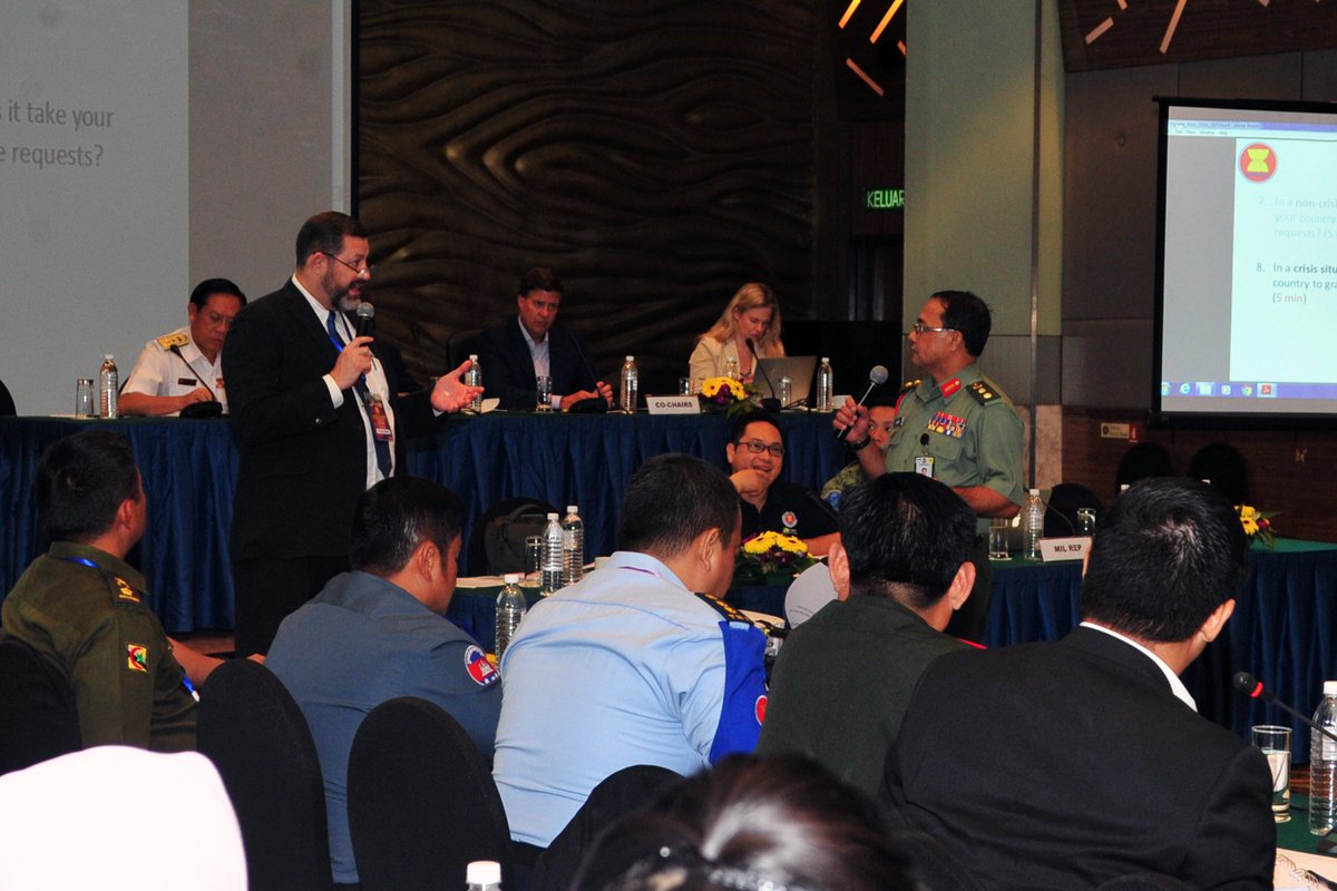 myjointforce's tweet image. TTX ADMM-Plus EWG on HADR 2018 membincangkan simulasi bagi senario situasi sebenar jika terjadinya bencana alam seperti gempa bumi berskala 7.2 magnitud serta tahap kemusnahan yg amat tinggi di Filipina.
#DefenceDiplomacy 
#Interoperability 
#teamingforsuccess
#ADMMPlusEWGonHADR