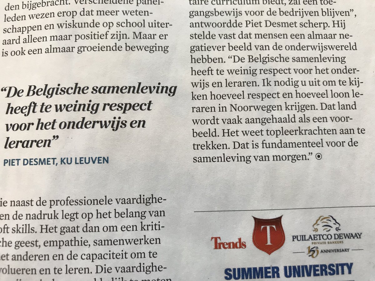 Zonder sterke leerkrachten, geen sterk onderwijs. Zonder sterk onderwijs, geen sterke samenleving. Onderwijs en opleiding nog crucialer dan gemeenzaam aangenomen. Dringend nood aan meer maatschappelijke waardering!@trends_be