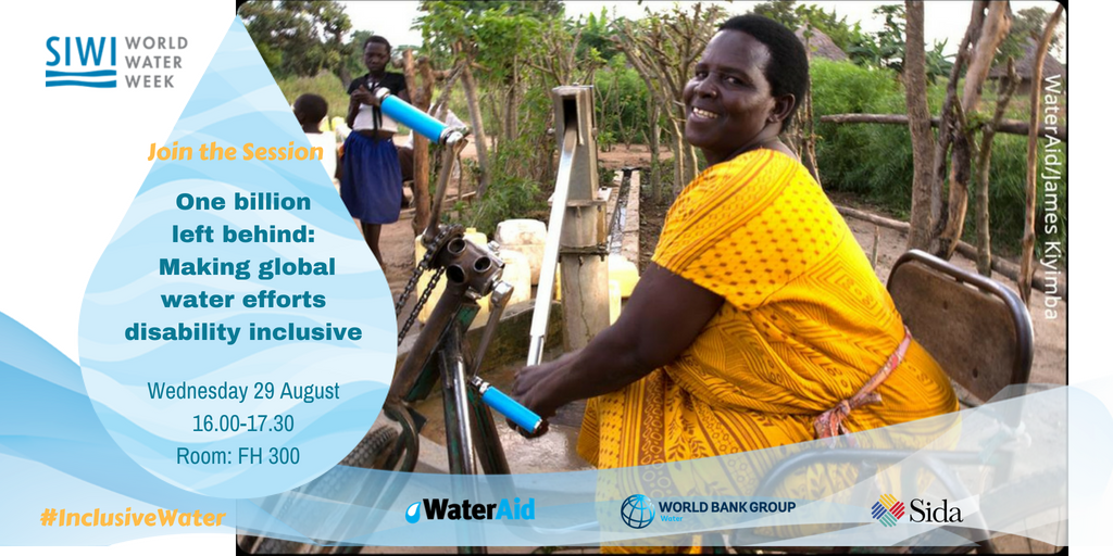 LouisaGosling1's tweet photo. Join the discussion at #WWWeek on concrete actions to scale up #disability inclusion in #WASH with @wateraid @WorldBankWater @Sida @UNICEFwater . Great panel moderated by Safia Nalule Juuko  Ugandan MP (#HumanRights of Women and Girls with Disabilities) https://t.co/vAnDKG4SuP