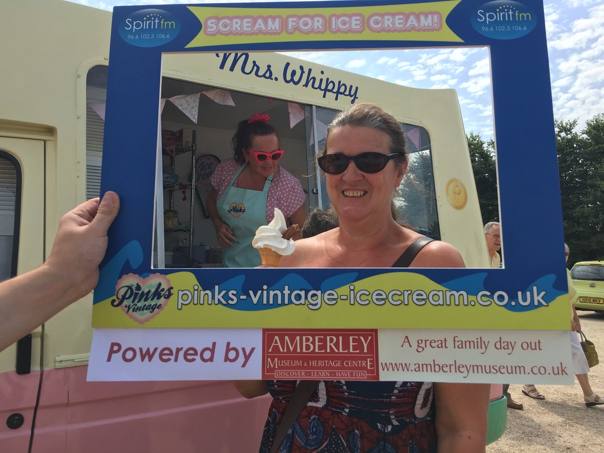 GHRSussexKent's tweet photo. We’ve only got 25 FREE ice creams left with @pinksvintageuk to give away. Come and see us at @Manor_nursery #Runcton but hurry they are going FAST! @amberley_museum https://t.co/jVzsKb5KIa