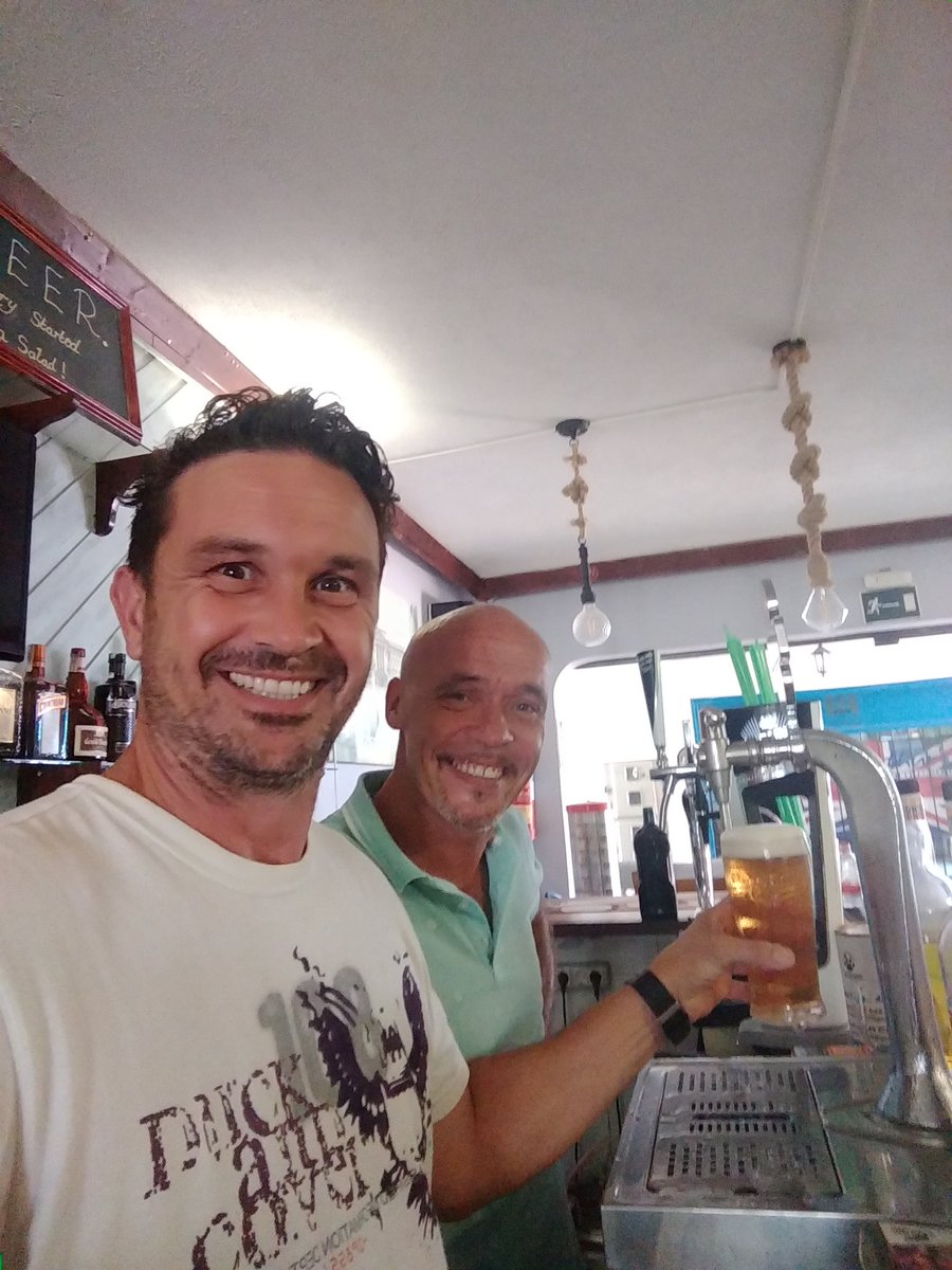 treeman8810's tweet photo. Me and my mate have took the plunge and got a bar. So if any of you lovely people are in Lanzarote please pop in and see us at the Cock and Bull Puerto del Carmen😎 https://t.co/9DSIw6Au0i