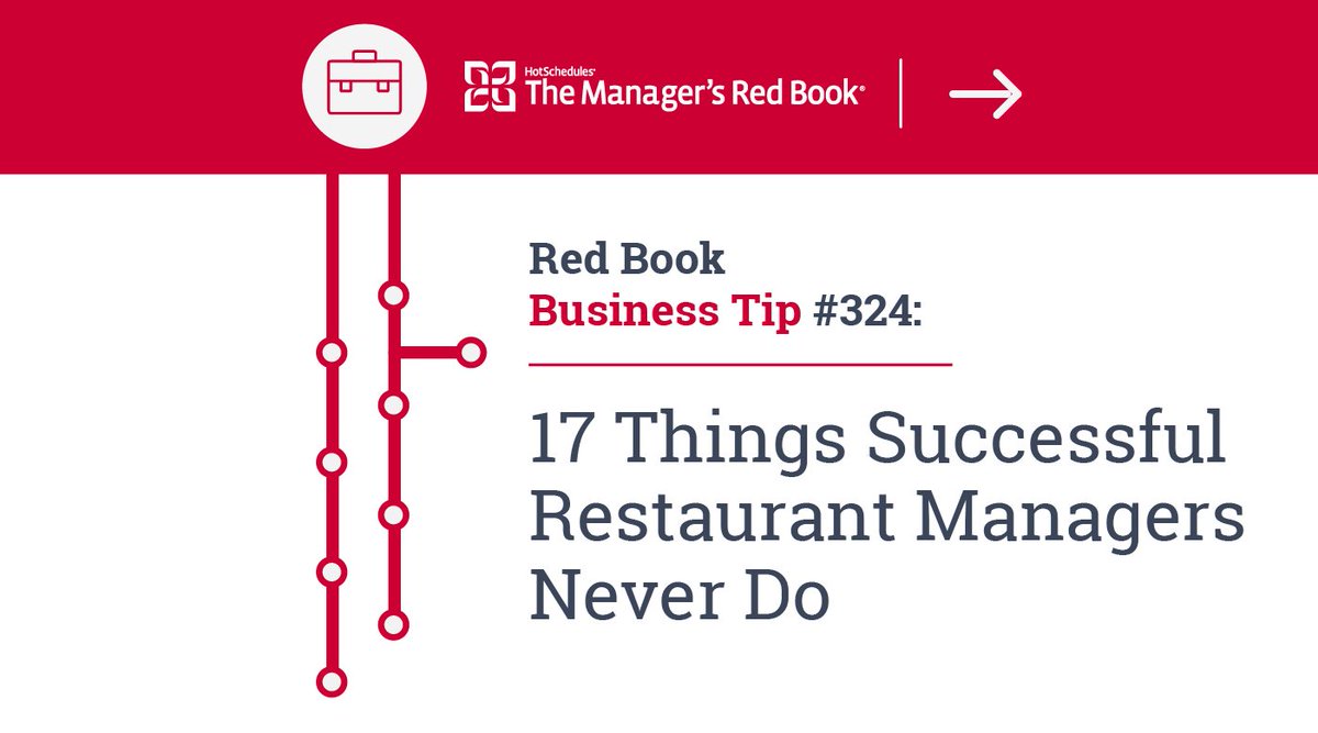 managersredbook's tweet image. Sometimes, the best restaurant management tactics come from the things you don't do. Check out this article to see common management mistakes and how to avoid them so you can run a #PerfectShift: bit.ly/2LL367E

#restauranteurs #entrepreneurs #businessmanagement #redbook