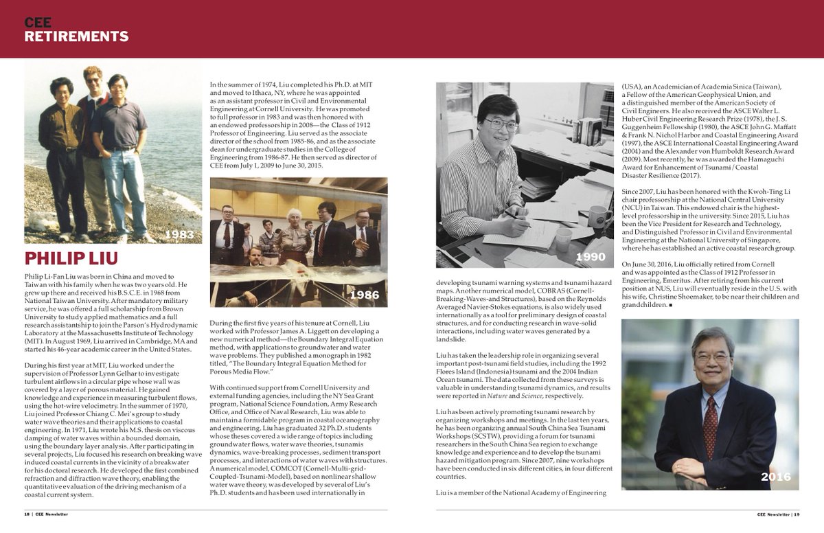 Kitty_H_Liu's tweet photo. Making #waves for over 40 years at @Cornell @CEECornell ... (Proud of you, dad!) #CEE #fluidmechanics #tsunami #coastalengineer https://t.co/kFAqN7g6an