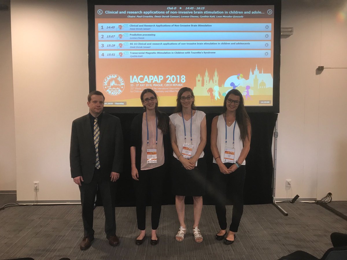 DrPaulCroarkin's tweet photo. Deniz, Lorena, and Cynthia thanks for the session today on brain stimulation. It was an honor to work with this group of international scholars. @AACAP @IACAPAP @MayoClinicKids @FrankMacMaster #BrainStimulation @ClinicalTMS #IACAPAP18 #iacapap2018 #neuroscience https://t.co/pXOOkeTKhn