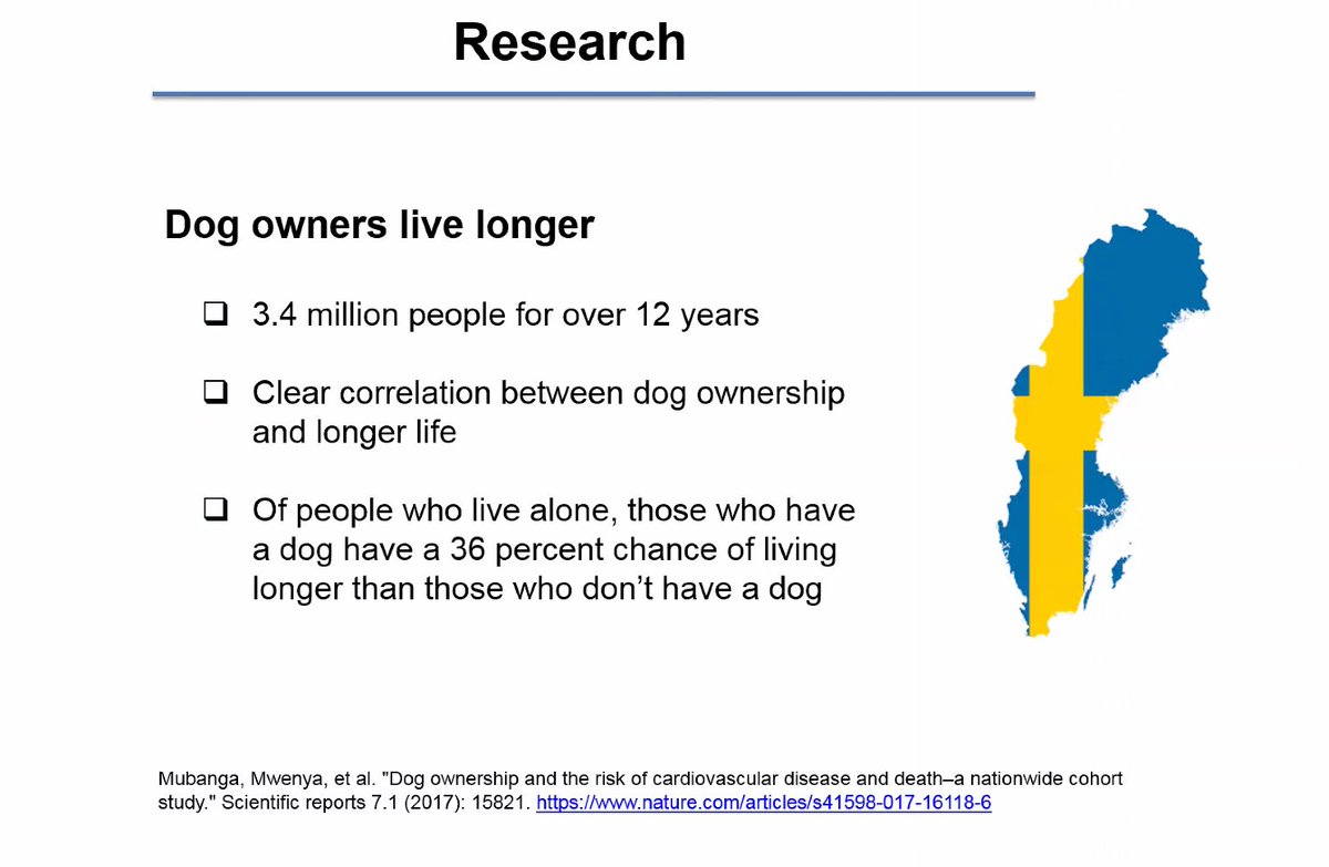 ILNmuse's tweet photo. #ILN #VirtualThursday @HABRITweets @stevefeldman "Of people who live alone, those who have a dog have a 36% chance of living longer than those who don't have a dog." #peteffect #hcsm #healthtalk https://t.co/rswFJfgVlK