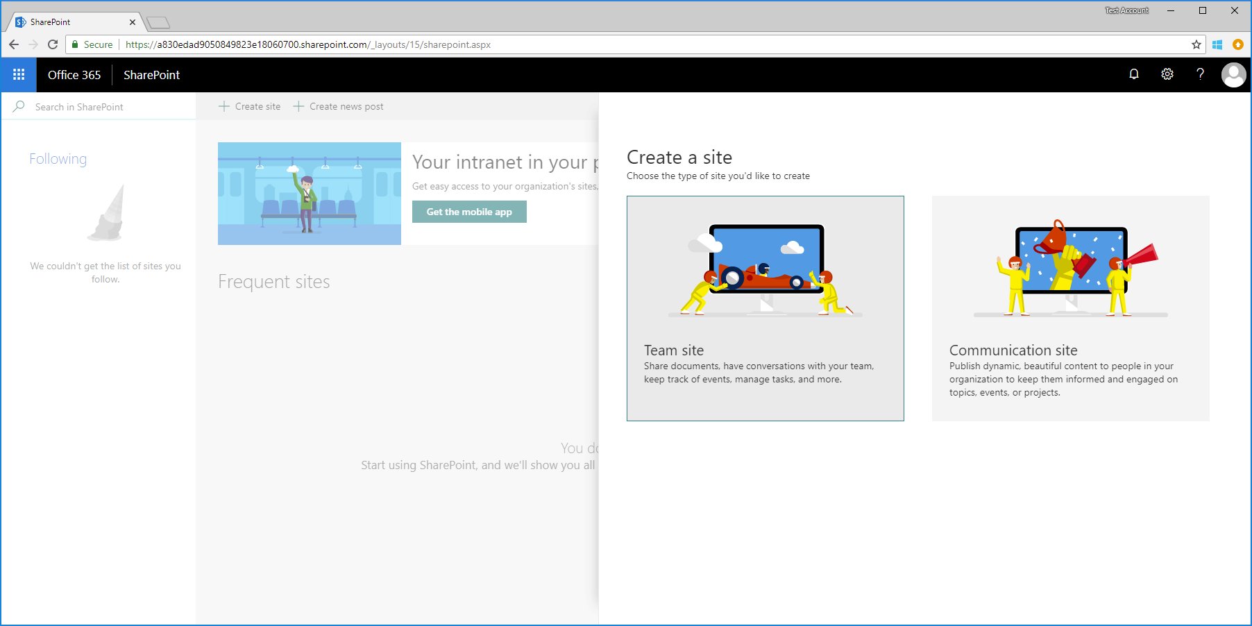 Microsoft SharePoint on Twitter: "[ANNOUNCING] Updates to #SharePoint  self-service site creation Empower more users to create their own sites,  including creating modern team sites even if the user is not group-enabled.  New