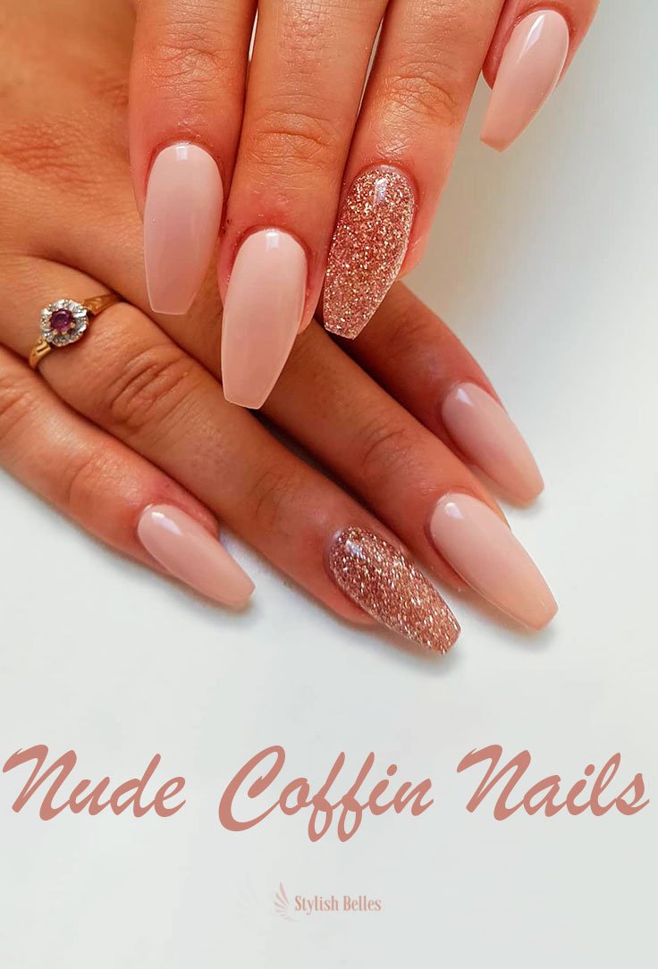 Stylishbelles Twitterren Awesome Nude Coffin Nails With Accent Rose Gold Glitter Nail T Co Ggqafvalxz Stylishbelles Nude Nails Coffin Nails Long Nails T Co Fsluifrfxi Twitter