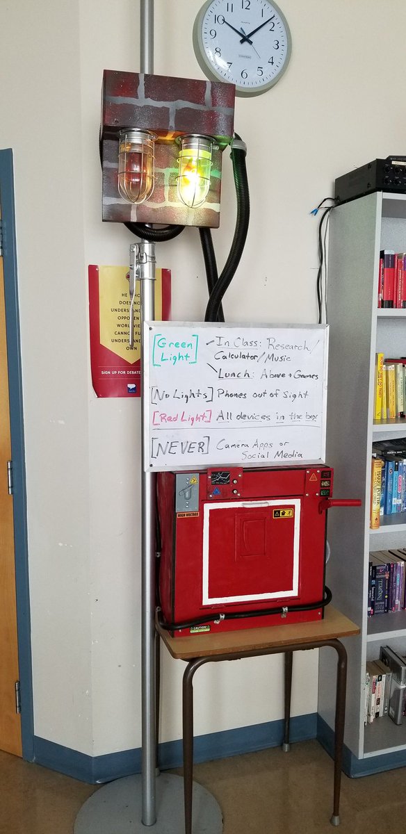 EDoggBazerr's tweet photo. My new classroom cellphone hotel 1/4 https://t.co/6EA6gQqERu