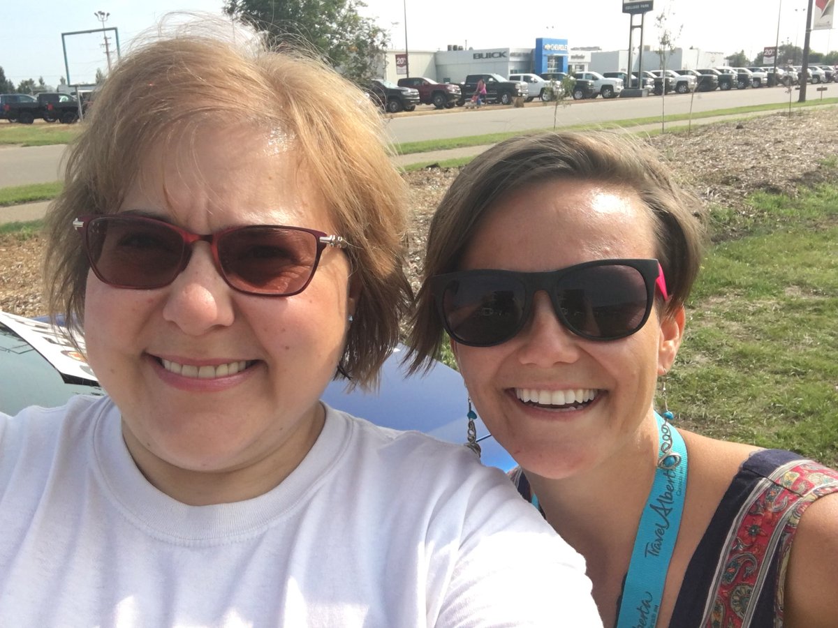 goeastofYEG's tweet photo. Jenni &amp; Jolene are at the @VermilionAg Country Fair Parade! It’s going to be a great day to enjoy the parade then hit the fair grounds for LOTS of fun activity! #goeastofedmonton #thejenniandjoshow https://t.co/LMk8OK0uZm