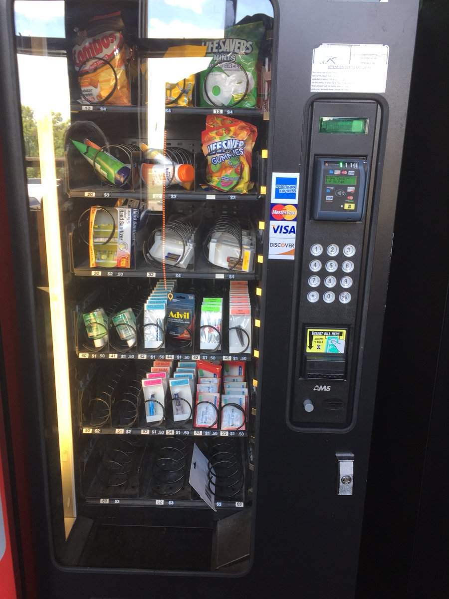 GeneKennedyPIO's tweet photo. You know you’re a #CFparent when you appreciate hand sanitizer in a vending machine! 😂 #cysticfibrosis #cysticfibrosisawareness #CF https://t.co/GIbdQfS1mi