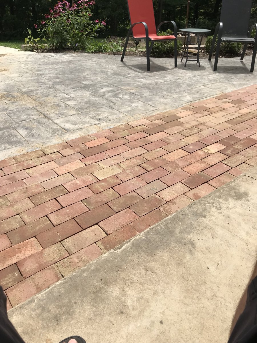 BrentCase1's tweet photo. Progression of DIY project #ClayPaver #HomeImprovement #CaseCustomPaving https://t.co/rTVPhyyFWn