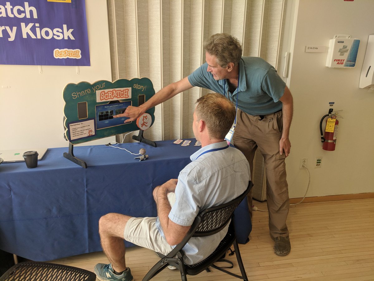 uptownyumiko's tweet image. #scratchstories kiosk is up and running! Come share your story at the 5th floor! #scratchMIT2018