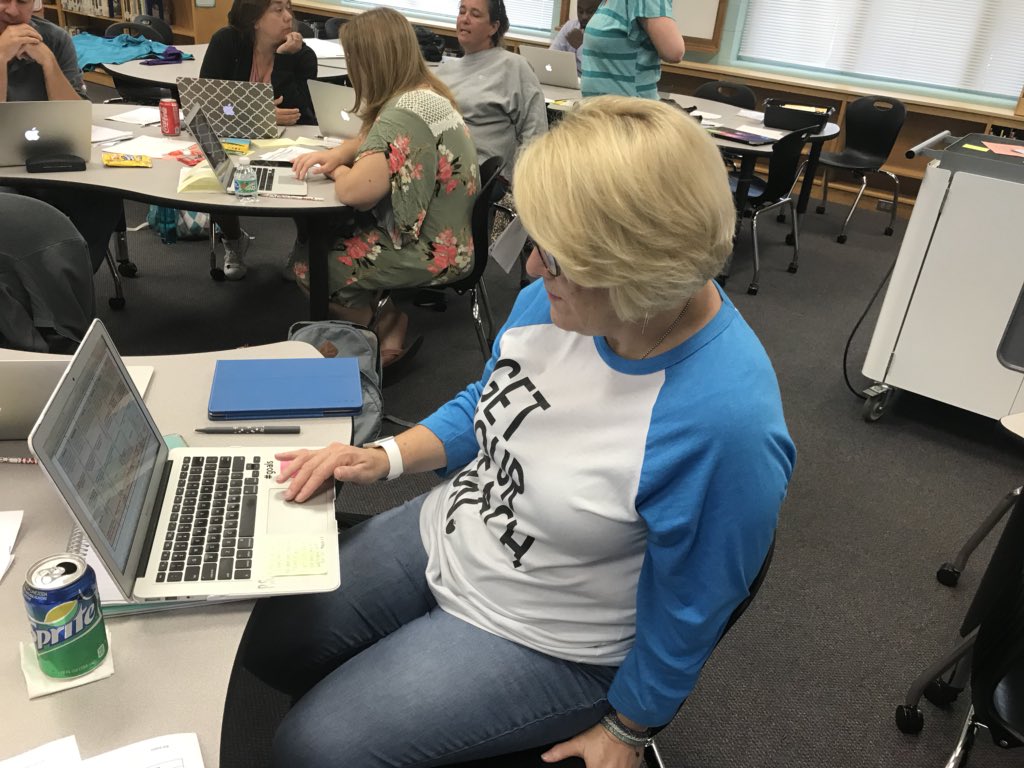 rockyriverelem's tweet photo. Rocky River teachers are hard at work planning awesome math lessons for our new units this year. #RRESSummerPD18 https://t.co/G1I65sMbhk