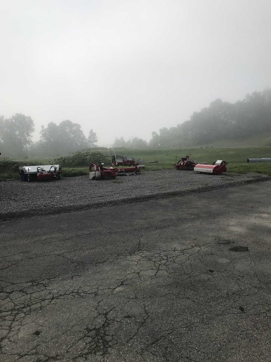 All set up and ready to roll for the open house with @ventrac we have 10+ attachments to run and try.  The #boommower #powerrake #turbineblower #powerbucket #stumpgrinder #collectionsystem #ssv #tiller