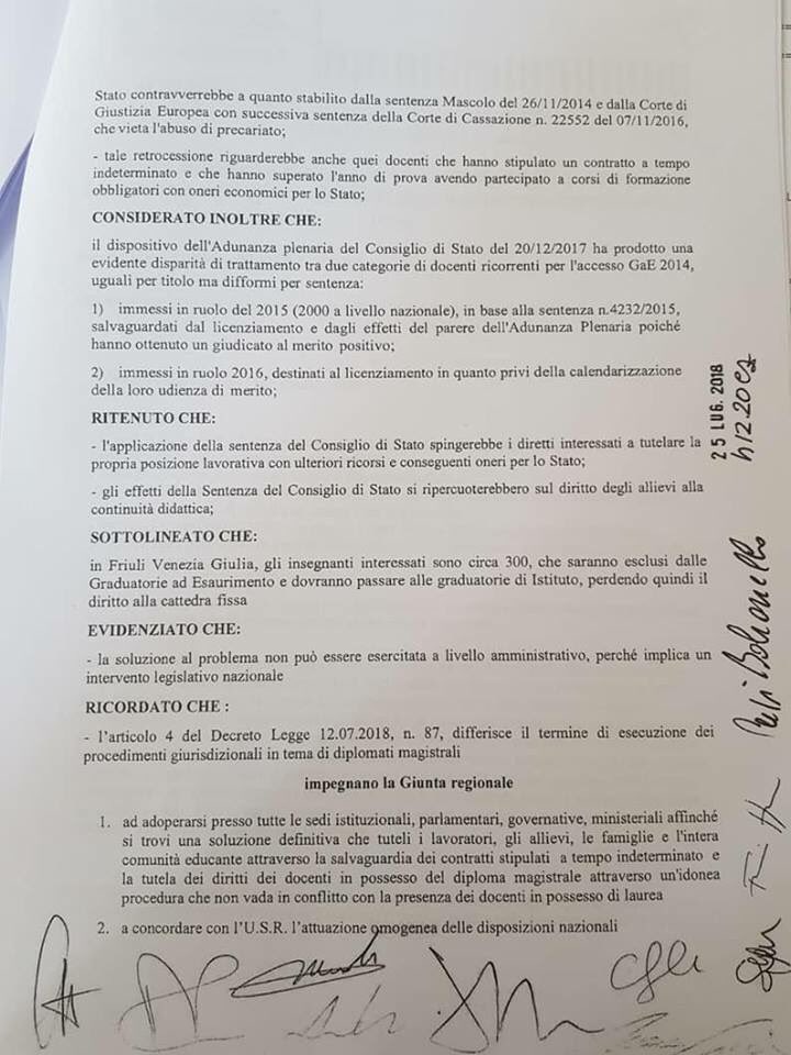 silvia97795987's tweet photo. Il consiglio regionale del Fvg a sostegno dei diplomati magistrali https://t.co/JQFs6u40gz