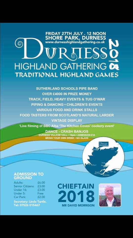 Come along and visit us and the Mackay Country Trust and learn more about our @RobDonnCountry project at the #durnesshighlandgathering tomorrow. Find us at the bottom of the show field. #Venturenorth #nc500 #mackaycountry