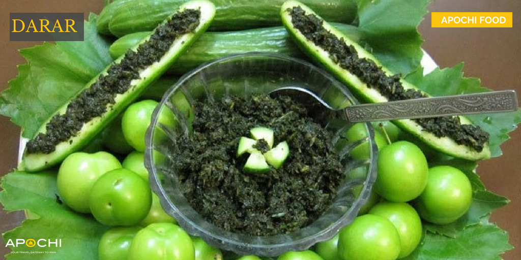 apochitravel's tweet photo. #Darar is a delicious, green relish from #Gilan used with soar fruits especially greengage & vegetables like cucumber. Darar is made of mint, coriander, salt & local herbs named kutkuto & chochagh. Don't miss trying this delicious relish when you go to Gilan. #Apochi_Food https://t.co/QAWoPsKqMY