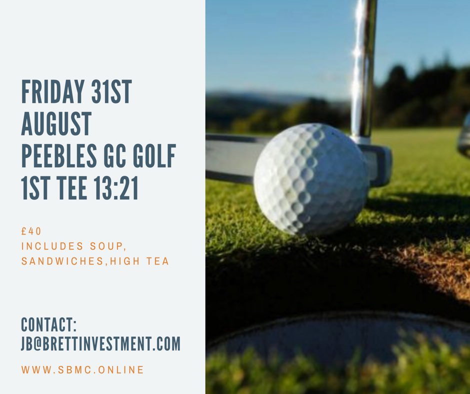 On behalf of the Scottish Borders Manufacturers ‘ Corporation we would like to invite members and friends to the annual Golf day in Peebles. Please contact Jerry on jb@investments.com to book your tee off time. Anyone wanting to sponsor prizes, please let us know.