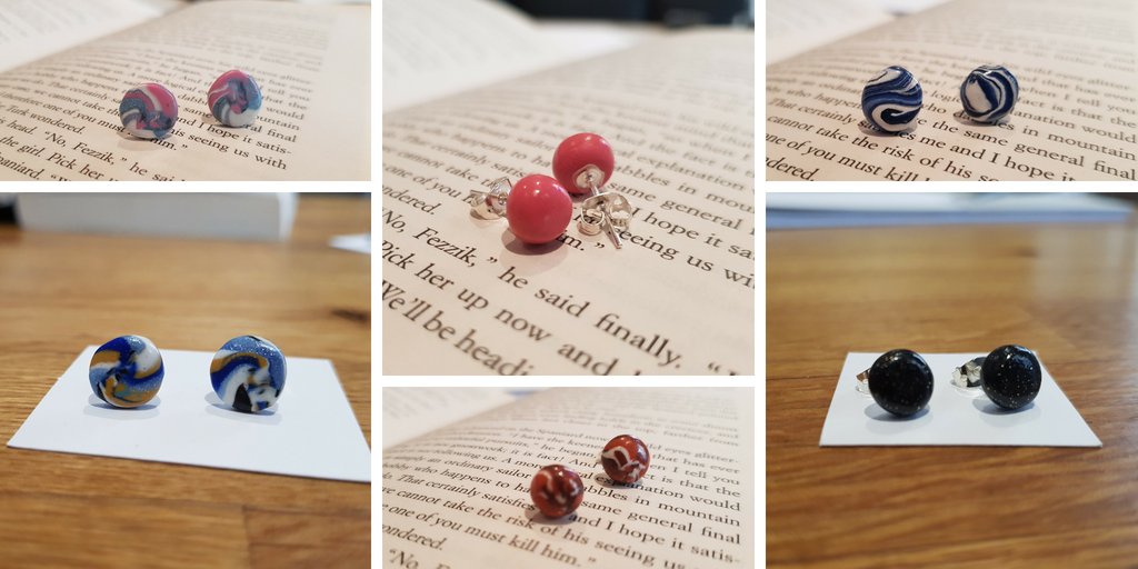CraftsRingtail's tweet image. Check out these gorgeous earrings, all handmade in Leeds by me at Ringtail Crafts... hurry before I take them down to keep for myself! etsy.com/uk/shop/Ringta… #polymerclay #handmade #jewellery #crafthour