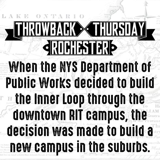 #ThrowbackThursdayRochester #ThrowbackThursday #RochesterHistory @NYSDPS @RITtigers @Imagine_RIT @RITSimoneCenter @RITMAGIC #RIT #InnerLoop #RochesterNY #Rochester 🏫🛣️🏙️