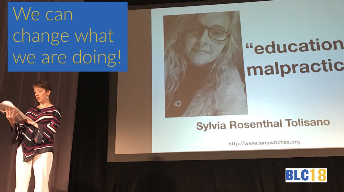 NLearning's tweet photo. “We can change what we are doing” @JoyKirr #blc18 https://t.co/rZ6LNTjk0F