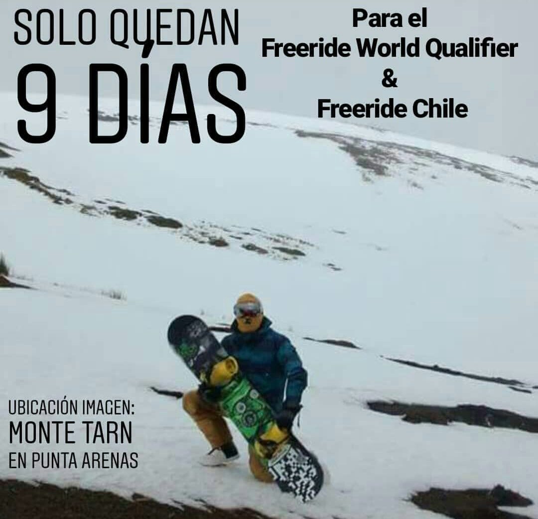 famarquezh1's tweet photo. AÚN ESTAS A TIEMPO
APOYA O PATROCINA A FABIÁN MÁRQUEZ EN SU PARTICIPACIÓN EN EL FREERIDE WORLD QUALIFIER &amp; EL FREERIDE CHILE, EN SU DISCIPLINA SNOWBOARD. #Puq #PuntaArenas #Patagonia #chile #invierno #freeridechile2018 #fwq19 #freerideworldqualifier https://t.co/an2eI3pBXg