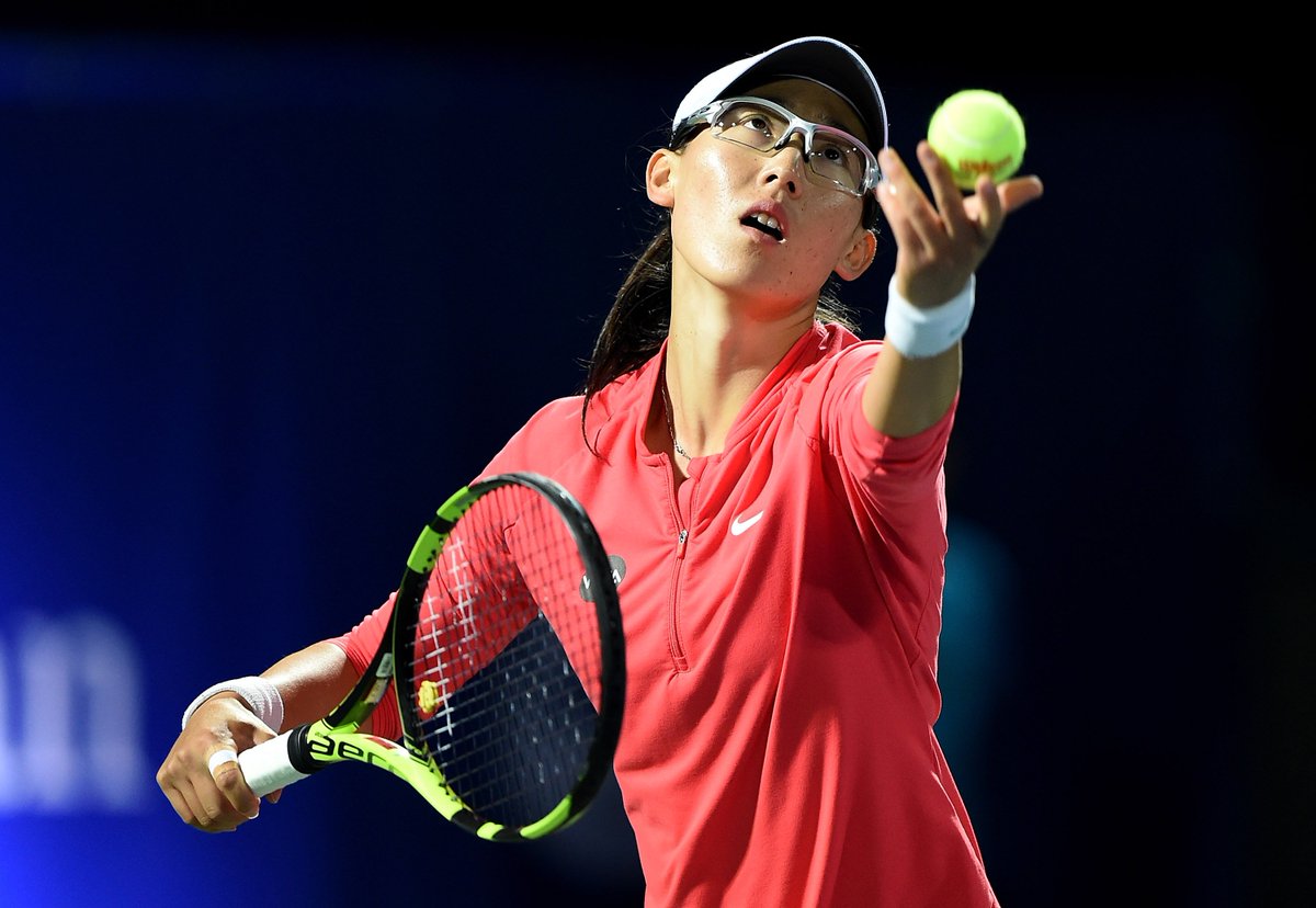 WTA's tweet photo. She's back!

@Zheng_Saisai dispatches of qualifier Thandi 6-4, 6-0 to reach @JiangxiOpen quarterfinals, the first since her return.

HIGHLIGHTS --> https://t.co/s8LPIhpdVr https://t.co/o0pduWGO8J