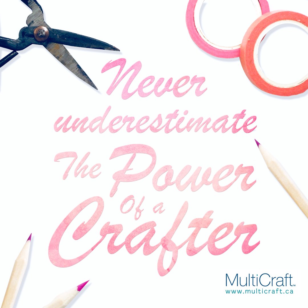 'Never underestimate the Power of a Crafter' 

#craftquotes #multicraft #makingcreativityaffordable