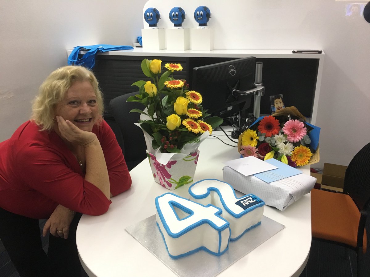 Congratulations to Helen Egan our home and investment lender, retiring after 42 dedicated years with ANZ. Thanks and best wishes on behalf of all our customers and staff you’ve supported during your career.