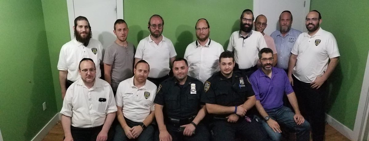 NYPD121Pct's tweet photo. @sispshomrim had a productive meeting with Neighborhood Coordination Officer Crecca and Officer Milman.  Police and Shomrim working together. https://t.co/j5fAyKfFCn