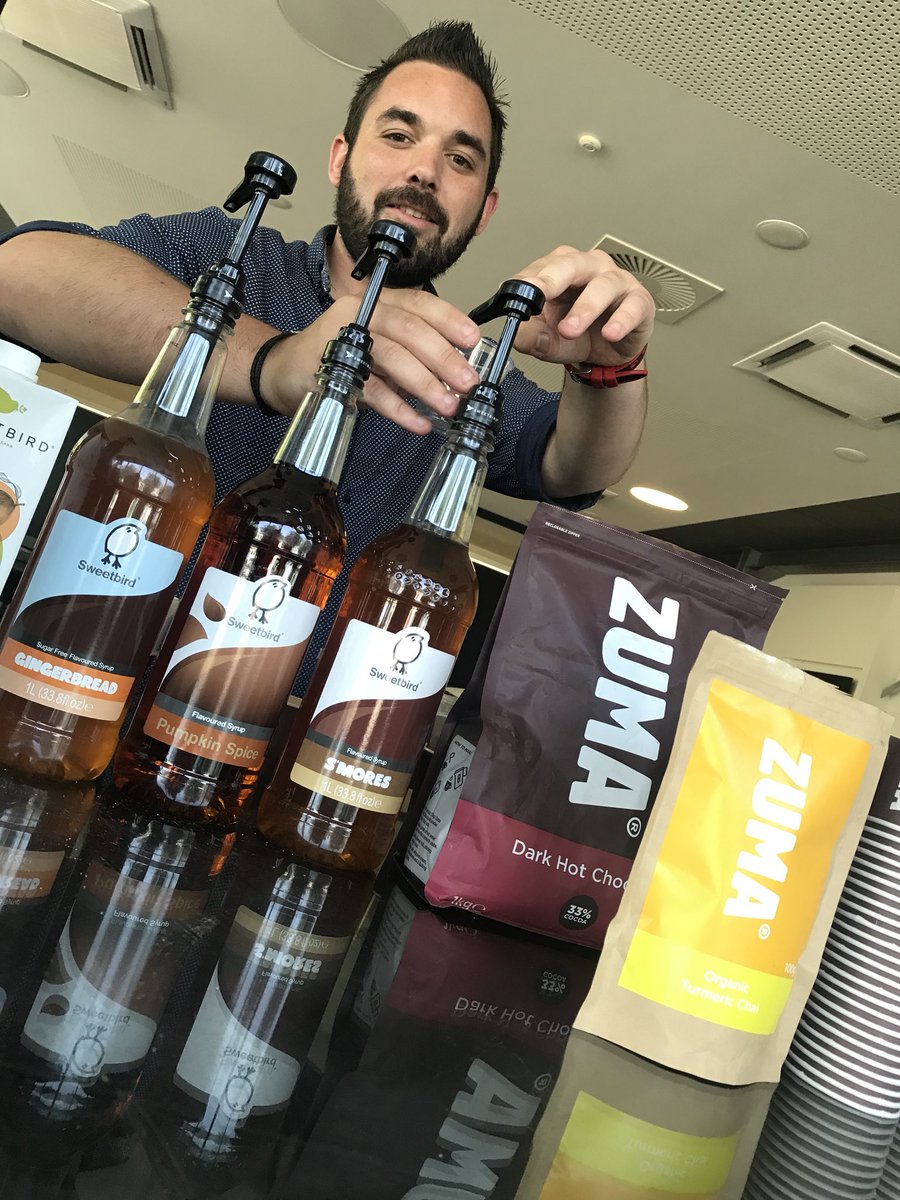BeyondtheBean's tweet photo. It might be the hottest day of the year, with Belgium hitting 36 degrees but this doesn’t stop the International team from present Winter drinks with @ZumaDrinks @helloSweetbird #drinkingthinking #winter https://t.co/kXeCqoZ7LN