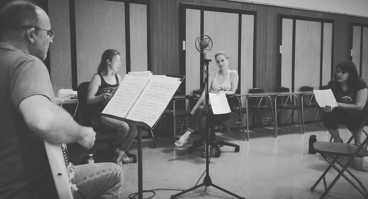 HSBAudio's tweet photo. Let the music begin. #inrehearsal #audiotheater #radiodrama #musical https://t.co/9geykMSCzJ https://t.co/e3yyoAfcfb