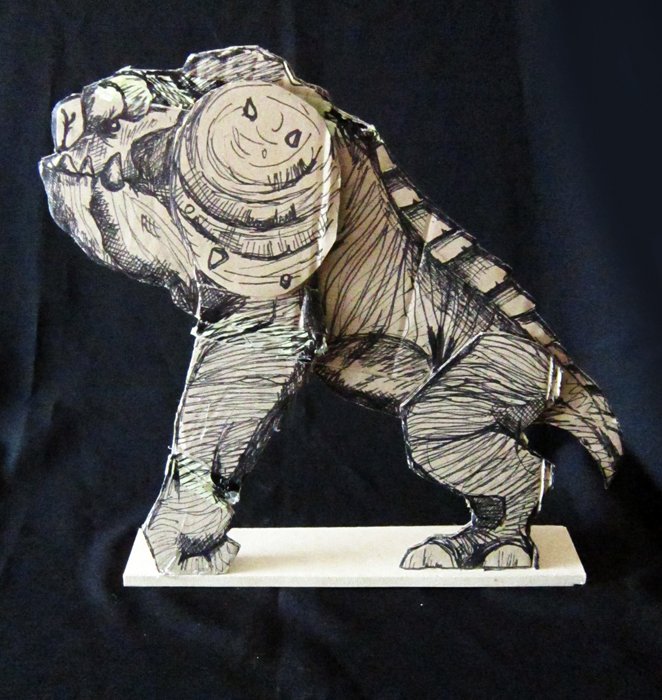 CustomScenery's tweet photo. Also working on my #Rancor for my #StarWars #JabbaTheHut set, which started with these sketches and cardboard model 😃 #customscenery #ROTJ @mightyjabba https://t.co/zQhGovvFa5
